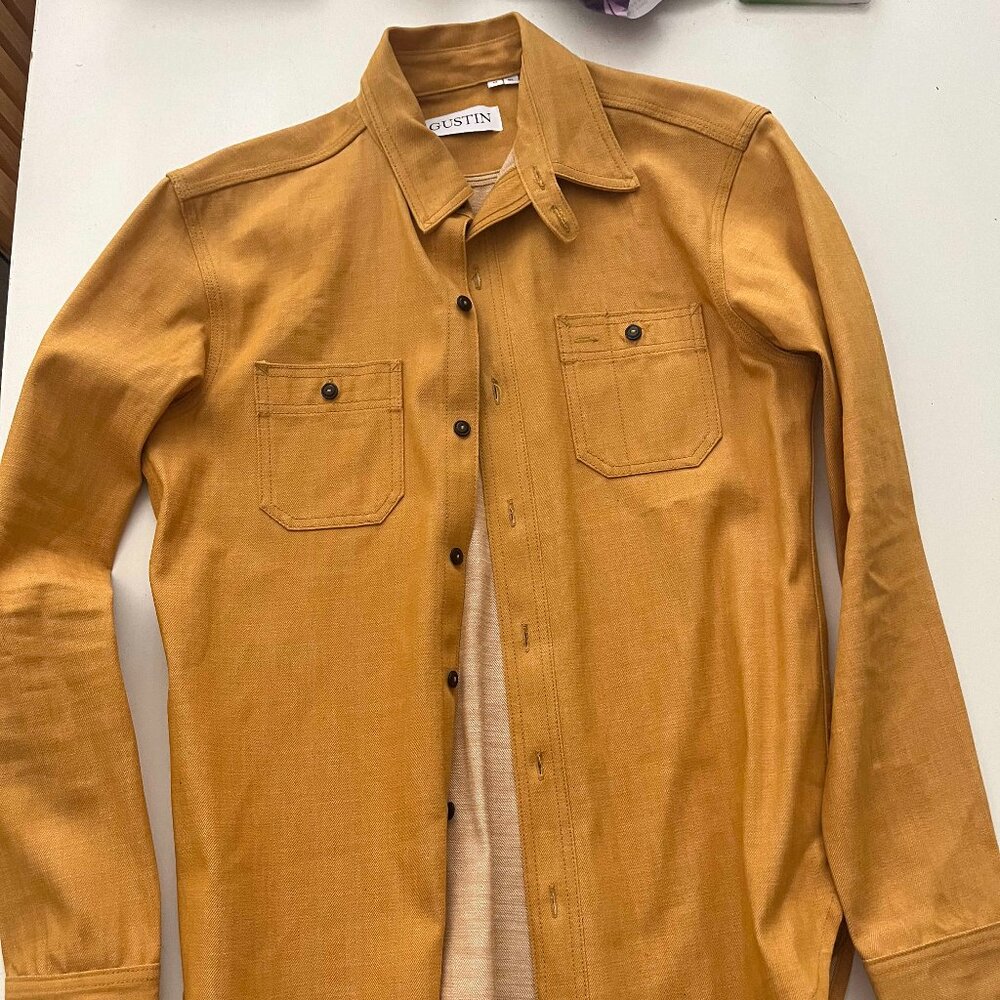 Gustin Cone denim deadstock selvedge yellow/marigold workshirt (size M - slim)